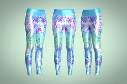 Girls Sports Leggings - Sporty Print