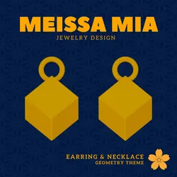 Necklace of Balance – 3D Print File for a Cubic Statement Piece - Cube Necklace & Cube Earring