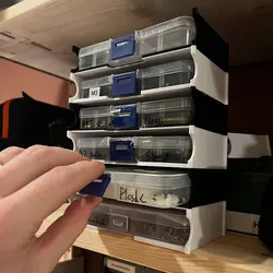 Stackable shelf for assortment box