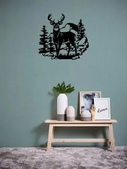 Wandbild Hirsch