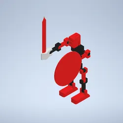 3D Modular Articulated Figure - Warrior with Sword and Shield