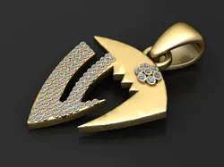 BROKEN ICED OUT CHAIN pendant 3D Print Model in Pendants 575957