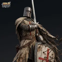 Crusader Knight - Medieval Sword and Shield Warrior STL