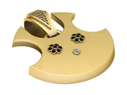 Divine Trident Pendant 3D Print Model in Pendants 577429