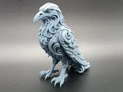 Estatua de Cuervo Elegante - Modelo de impresión 3D gratuito