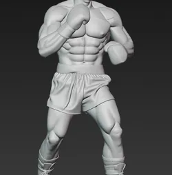 Figure Miniatures People Boxer in the Ring - Dioramas Modelismo