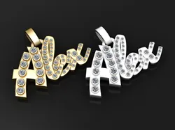 Iced-out pendant 3D Print Model in Pendants 576049