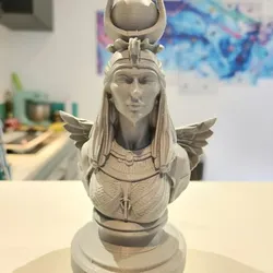 Isis Bust - Egyptian Goddess - Decorative 3D Printable Statue - Mythology STL