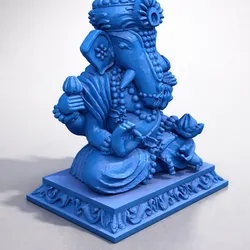 Lord Ganesha Statue STL | Highly Detailed 3D Printable Ganpati Idol | Resin & FDM Ready