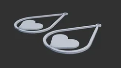 Love pattern earrings