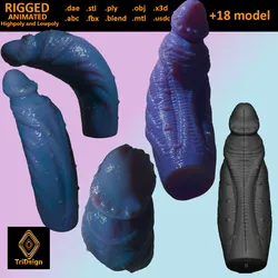 Minros Azure Demon Penis Sextoy Rigged