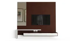 Modern TV Wall Panel with Large Mirror