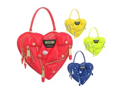 Moschino Inflatable Effect Heart Biker Bag