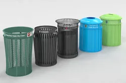 New York City street Trash Bins Recycling