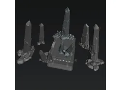 Obsidian Headstones Terrain - The Eightpints The Chamuscado Glass Wastes