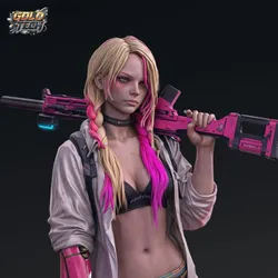 Paola - Cyberpunk Girl STL Figure (120mm & 32mm)