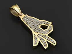 Pendant Real Diamond pendant 3D Print Model in Pendants 575912