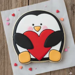 Penguin Valentine Cookie cutter