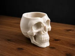 Soporte de mesa para vasos con forma de calavera - Modelo de impresión 3D gratuito