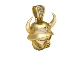 Stainless Steel Spartan Warrior Helmet Pendant NUCELCES 3D Print Model in Pendants 577240