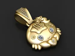 STYLISH CAT PANDANT 3D Print Model in Pendants 575903