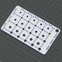 Test Hole Card - Metric - 4mm, 5mm, 6mm