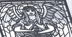 1 DXF File CNC g-code Industrial Laser Cut DECORATIVE PANEL WALL ART Nr0523