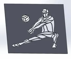 11 DXF File CNC gcode laser plasma cut Industrial Laser Cut plasma SPORT VOLEI Nr0053