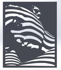 12 DXF File CNC g-code Industrial Laser Cut Vinil WOMEN decorative PANEL Nr0530