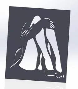 20 DXF File CNC g-code Industrial Laser Cut WOMEN Vinil PANEL Nr0540