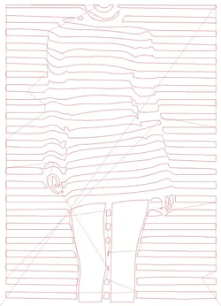 8 DXF File CNC g-code Industrial Laser Cut WOMEN LINES PANEL decorative Nr5030