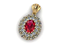 Beautyful Ruby and daimond pandent