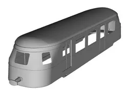 Billard A80D(R210) railcar remorque/trailer coach 1/55 scale