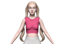 Blond basic woman V23168