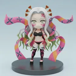 Characters & Creatures STL Download - Daki Chibi - Luna superior seis - Demon Slayerby Chibi World