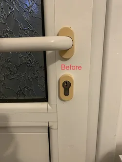 Door lock and handle cover for Domus lock