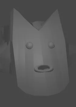 low poly monkey mask