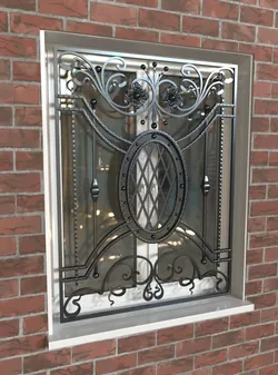 Metal forged window lattice