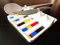 Mondrian-inspired utensil holder