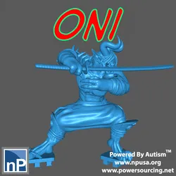 Oni Warrior Free 3D Print Model in Figurines 495430