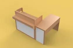 TABLE CASHIER RECEPTIONIST STAND BOOTH SELLING ADMIN DESK