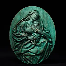 The Virgin Mary Relief 08 3D Print Model in Figurines 495832