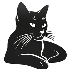 مجاني Home Decorations & Ornaments STL تنزيل - Black cat silhouette - Ded Makar