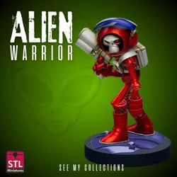 Alien Warrior STL – Sci-Fi Soldier Figure