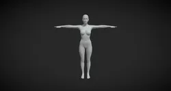 Create Your Characters with Precision Girl Body Mesh T-Pose for Digital Artists