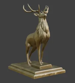 Elegant Deer Statue - Graceful Animal Sculpture 3D Print STL