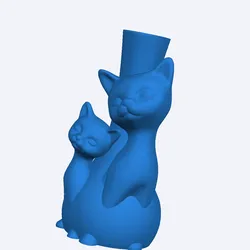 Free Other STL Download - florero gatito by Gustavo Scellato