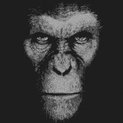 HueForge - Ape - Grayscale
