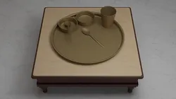 Indian Dinner-set of Brass Low-poly