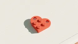 LEGO Heart - Keychain/Necklace
